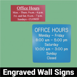 Engraved Wall Signs