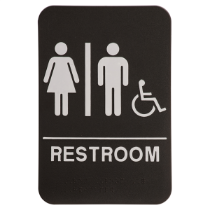 ADA Bathroom Signs for Unisex Families
